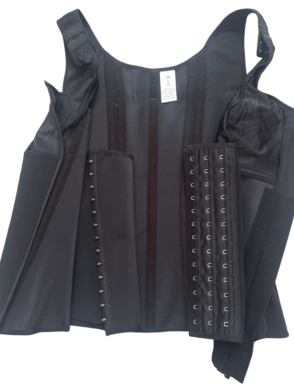 SHAPSHE Corset Waist Trainer Women Shapewear Tummy Control Workout Faja Black L - Picture 10 of 12